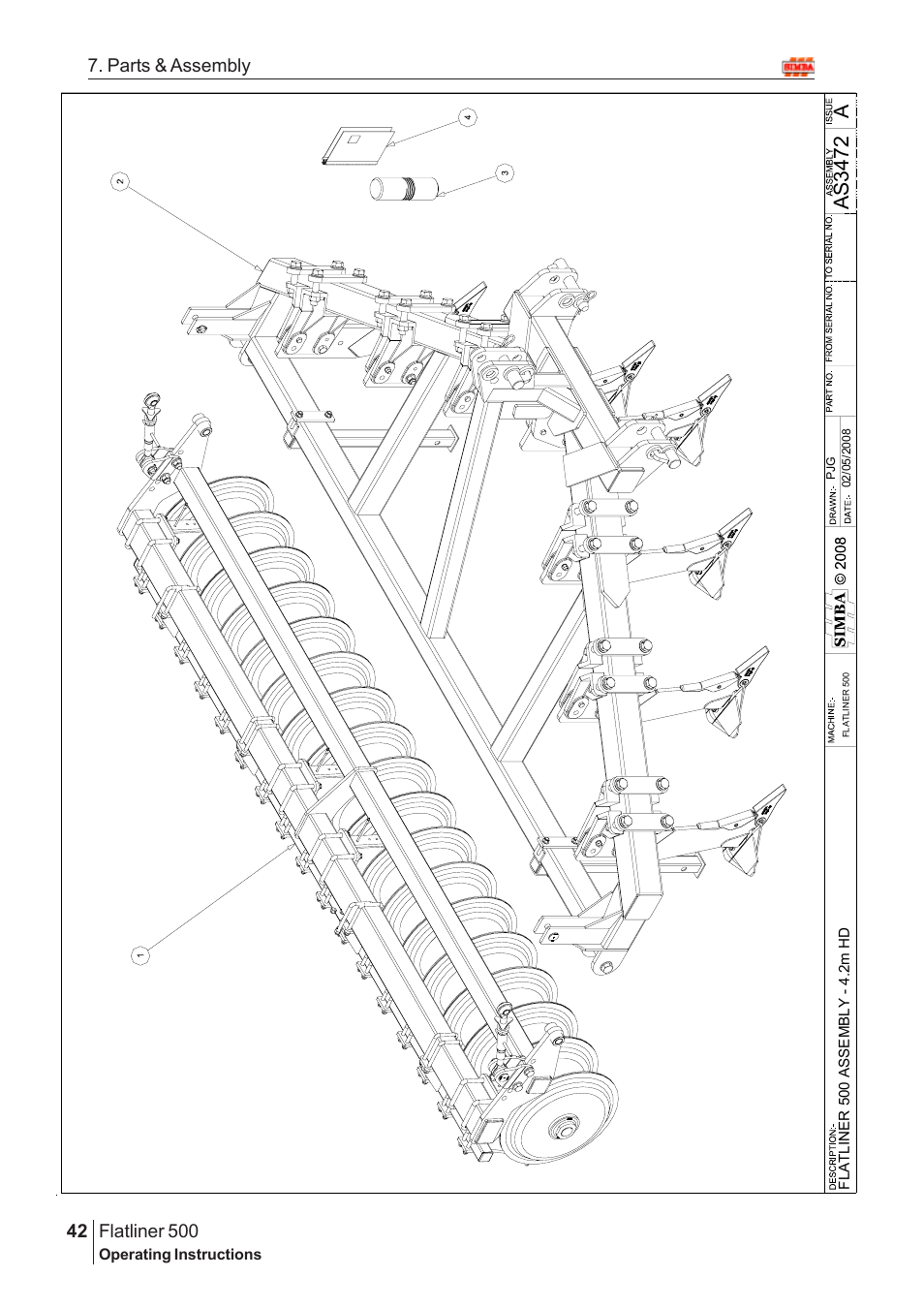 As 347 2, Flatliner 500, 42 7. parts & assembly | Great Plains Flatliner 500 2009 Assembly Instructions User Manual | Page 10 / 70