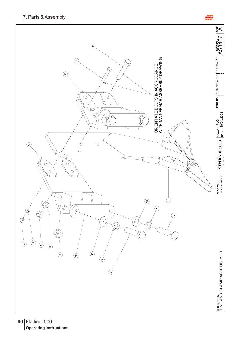 As 346 6, Flatliner 500, 60 7. parts & assembly | Great Plains Flatliner 500 2009 Assembly Instructions User Manual | Page 28 / 70