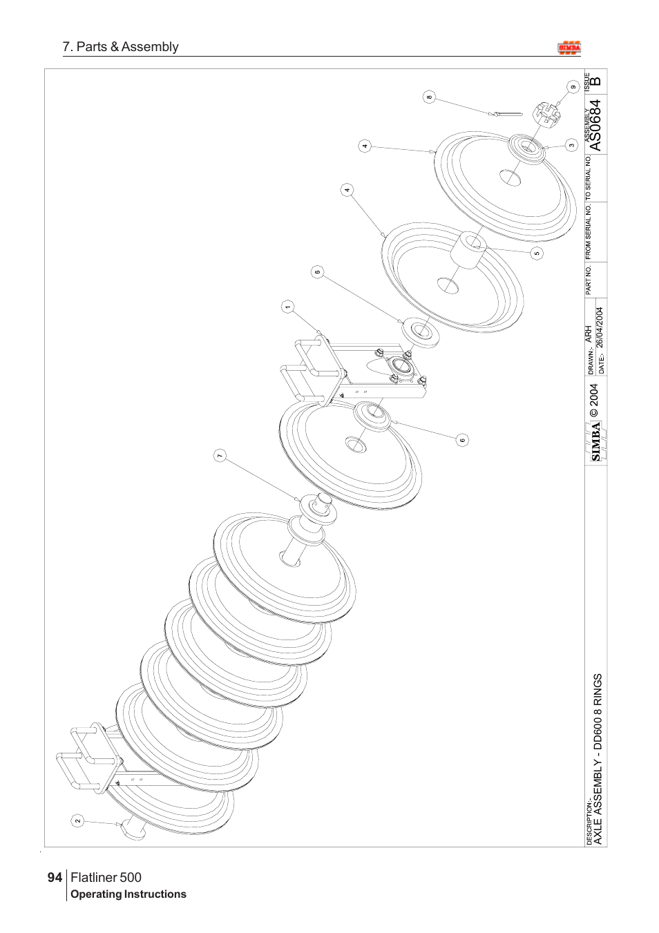 Ba s 0 684 | Great Plains Flatliner 500 2009 Assembly Instructions User Manual | Page 62 / 70