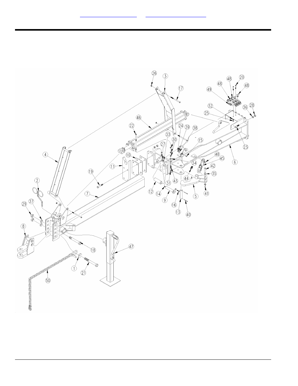 Frame, Tongue assembly, Selected models | Great Plains YP825AR Parts Manual User Manual | Page 8 / 178