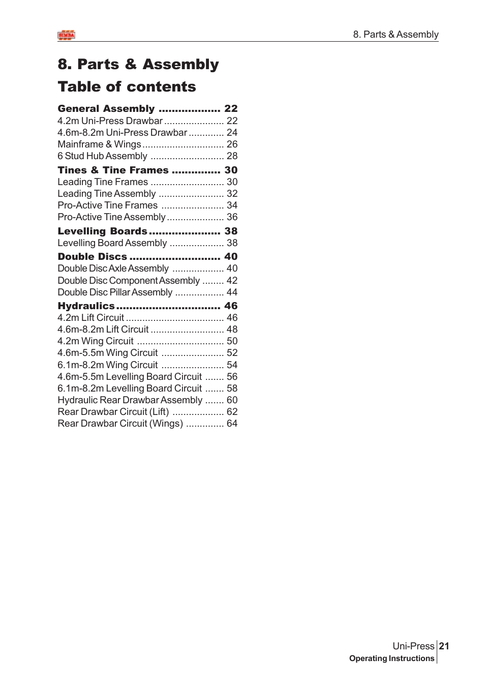 Great Plains Uni-Press Assembly Instructions User Manual | 46 pages