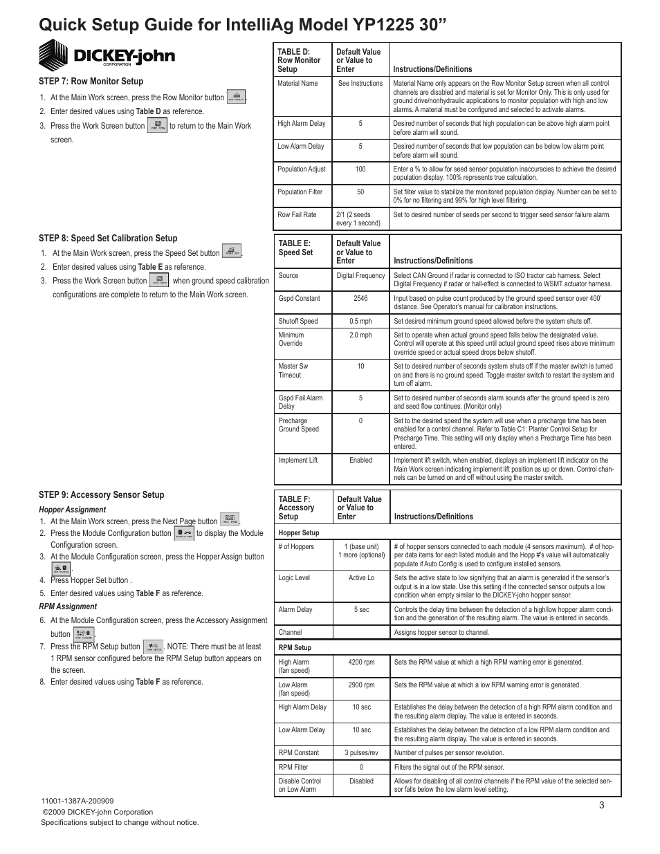 Great Plains YP1225-1230 12 Row 30 Inch Quick Start User Manual | Page 3 / 5