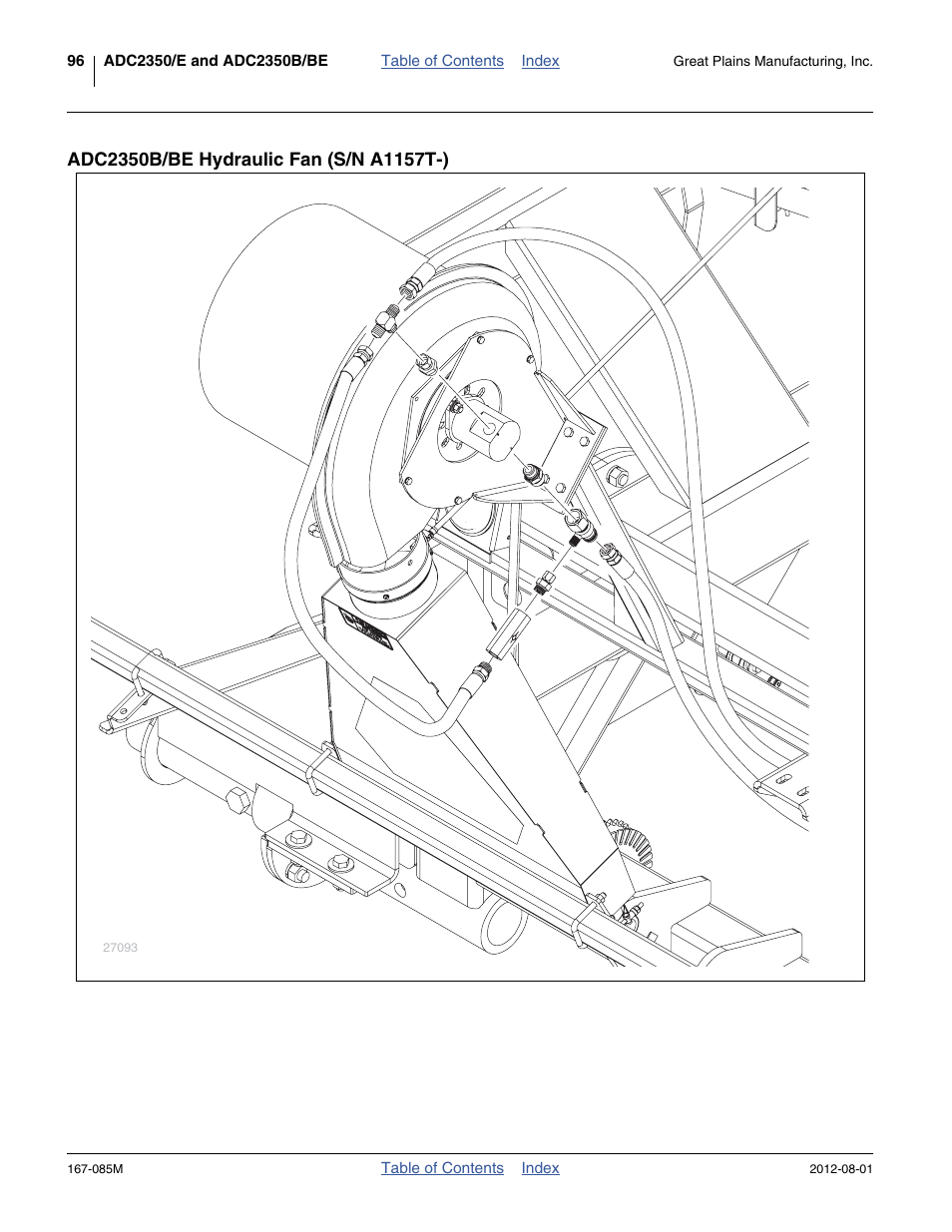 Adc2350b/be hydraulic fan (s/n a1157t-) | Great Plains ADC2350BE Operator Manual User Manual | Page 100 / 108
