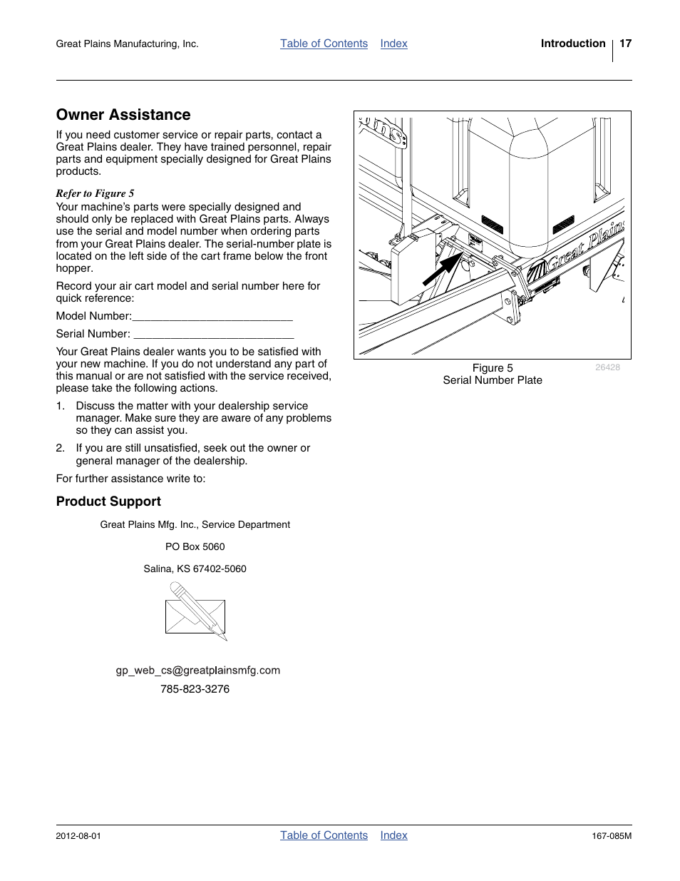 Owner assistance, Product support | Great Plains ADC2350BE Operator Manual User Manual | Page 21 / 108