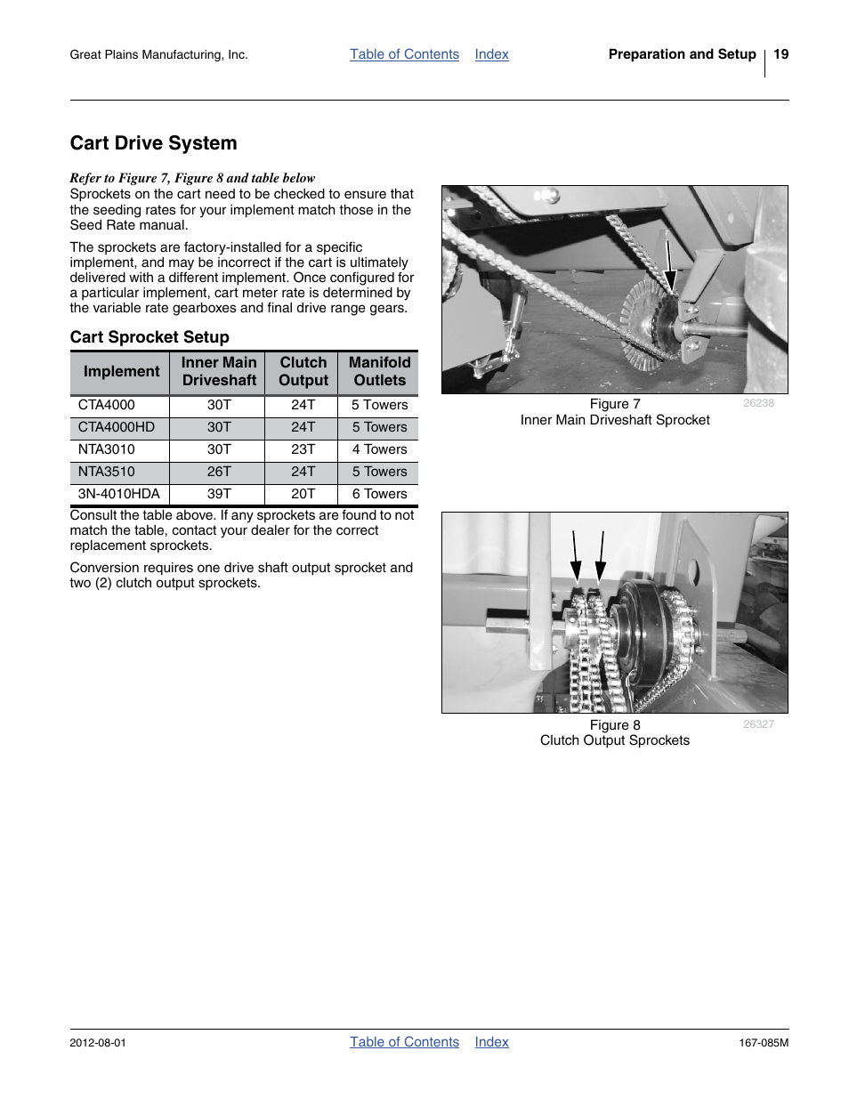 Cart drive system, Cart sprocket setup | Great Plains ADC2350BE Operator Manual User Manual | Page 23 / 108