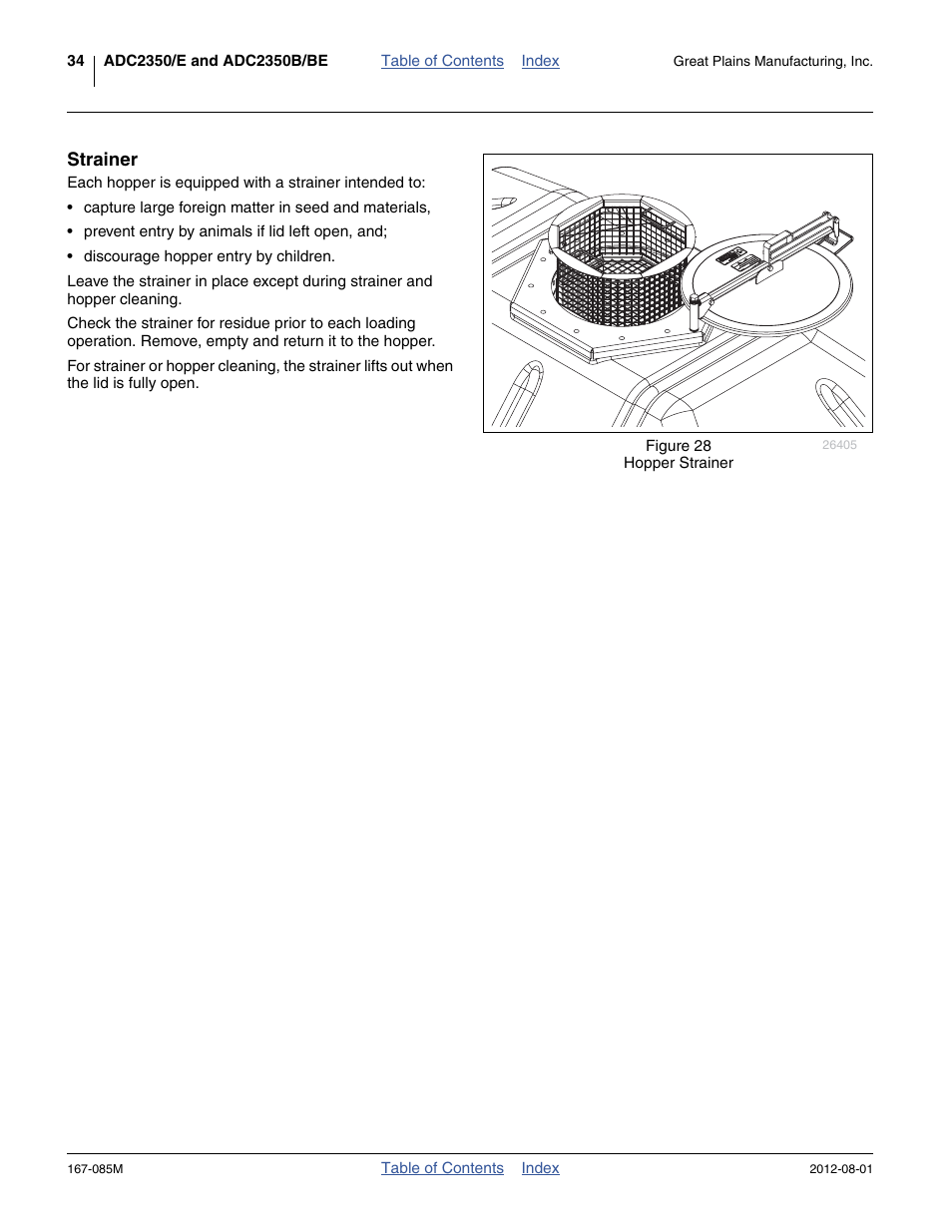 Strainer | Great Plains ADC2350BE Operator Manual User Manual | Page 38 / 108