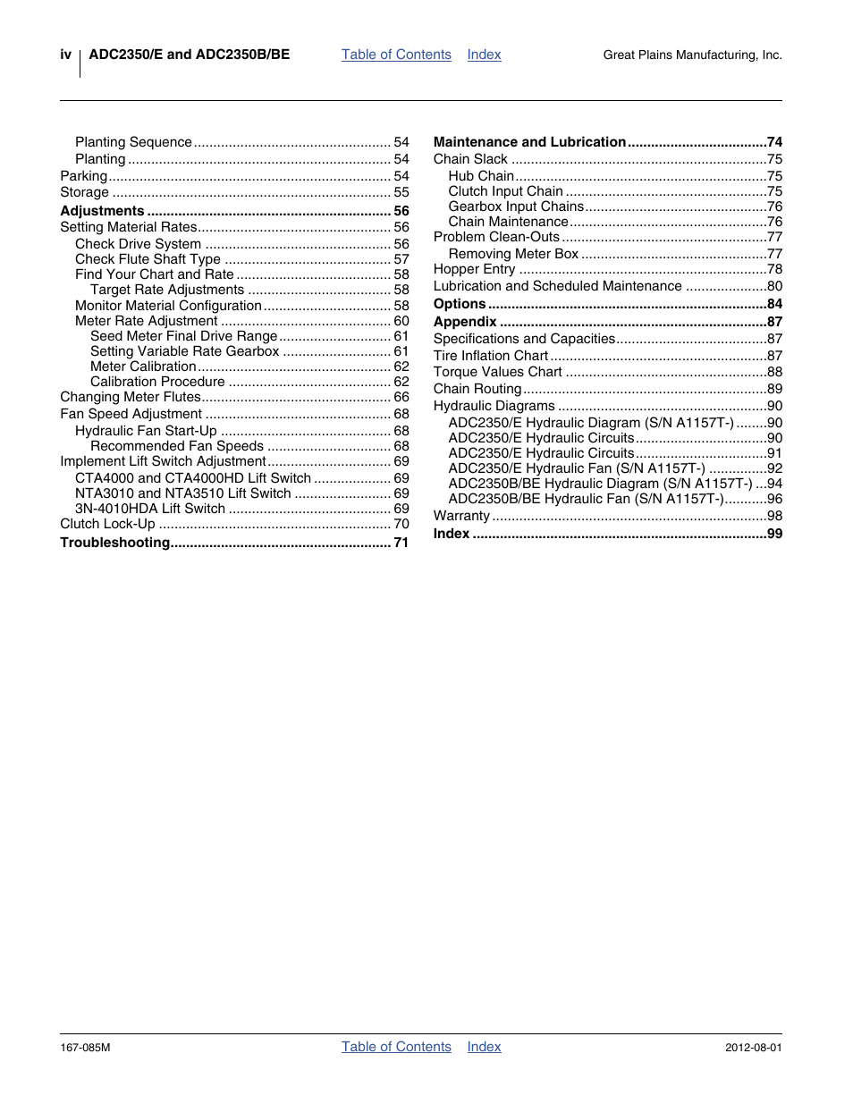 Great Plains ADC2350BE Operator Manual User Manual | Page 4 / 108
