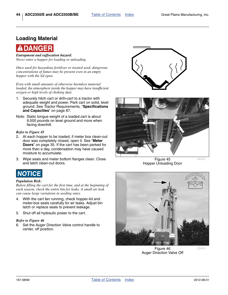 Loading material | Great Plains ADC2350BE Operator Manual User Manual | Page 48 / 108
