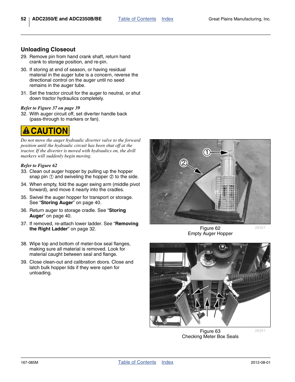 Unloading closeout | Great Plains ADC2350BE Operator Manual User Manual | Page 56 / 108