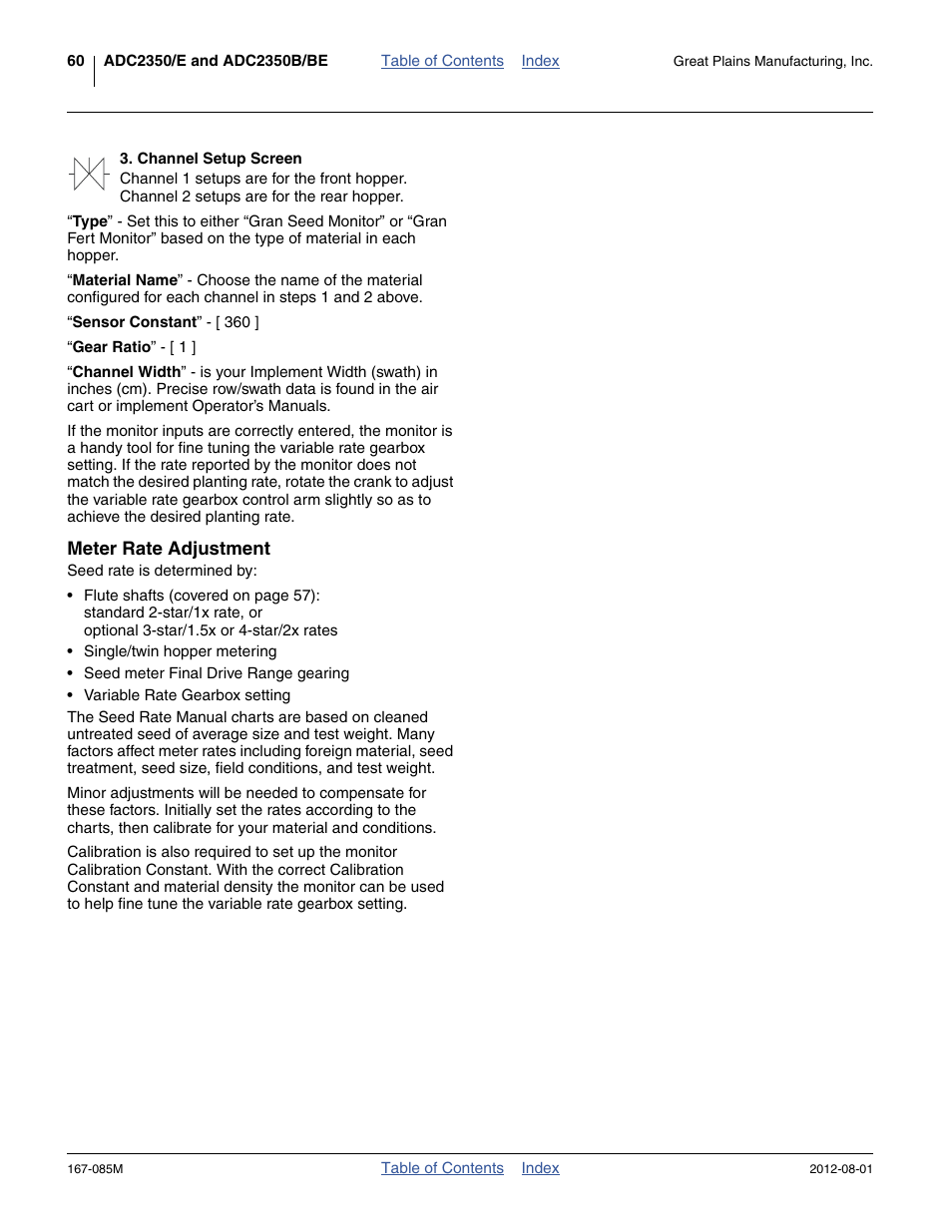 Meter rate adjustment | Great Plains ADC2350BE Operator Manual User Manual | Page 64 / 108