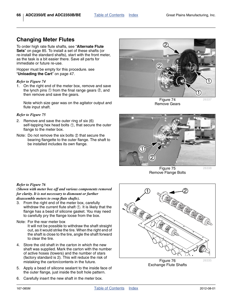 Changing meter flutes | Great Plains ADC2350BE Operator Manual User Manual | Page 70 / 108