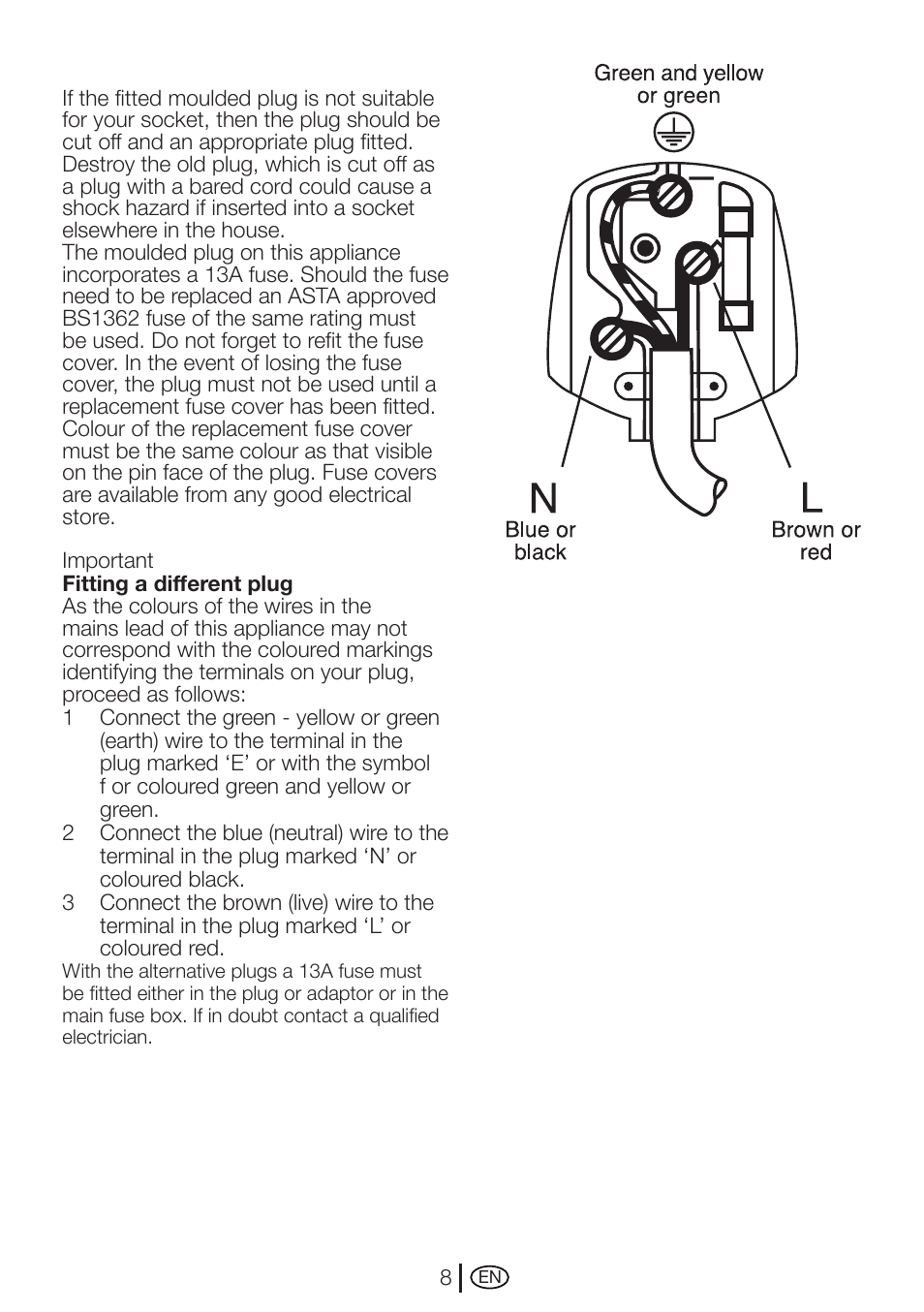 Beko WMD 78144 User Manual | Page 8 / 40