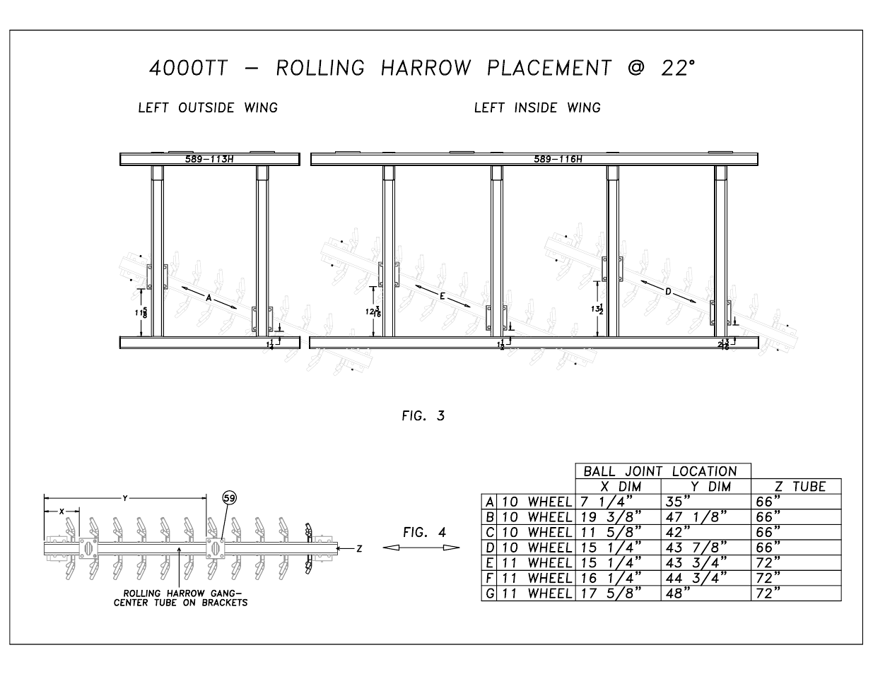 Great Plains 4000TT Rolling Harrow Only Assembly Instructions User Manual | Page 3 / 6