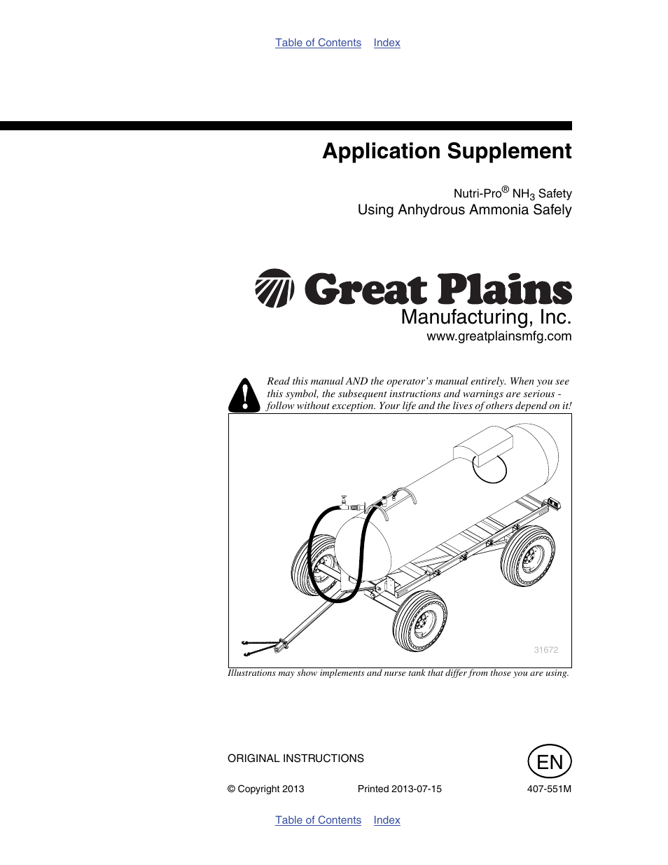 Great Plains NH3 Safety User Manual | 50 pages