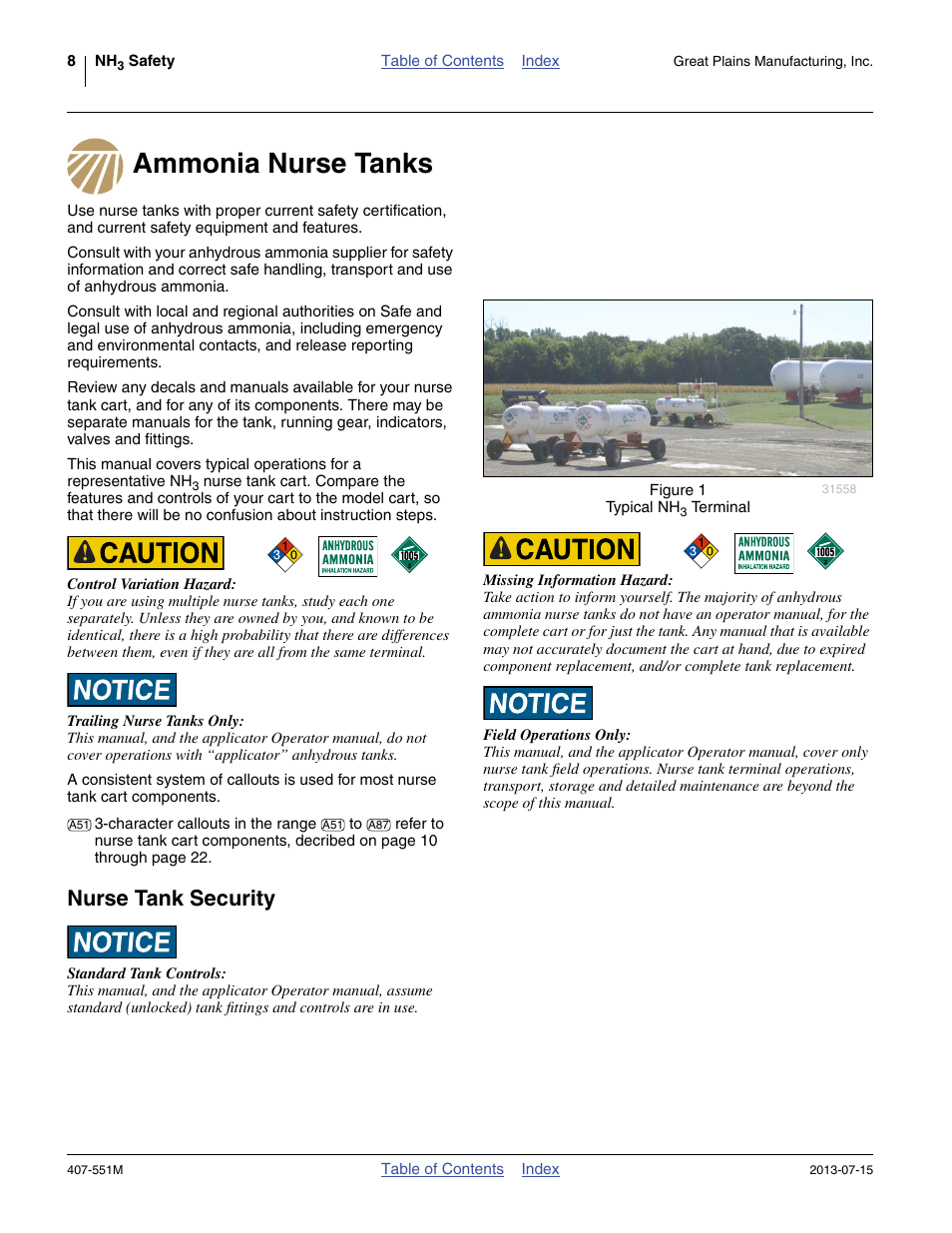 Ammonia nurse tanks, Nurse tank security, Ammonia nurse tanks nurse tank security | Great Plains NH3 Safety User Manual | Page 12 / 50