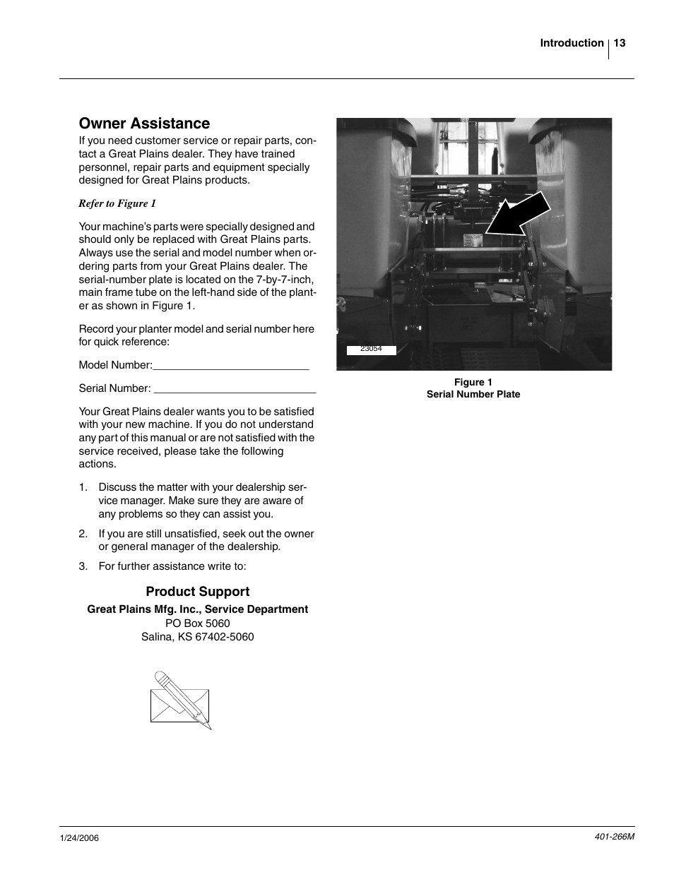 Owner assistance | Great Plains PD8070 Operator Manual User Manual | Page 15 / 57