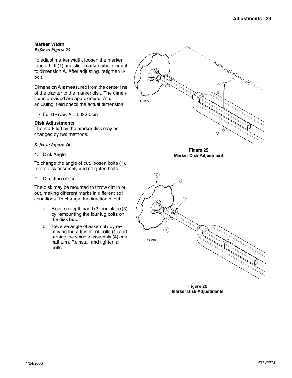 Marker width, Disk adjustments | Great Plains PD8070 Operator Manual User Manual | Page 31 / 57