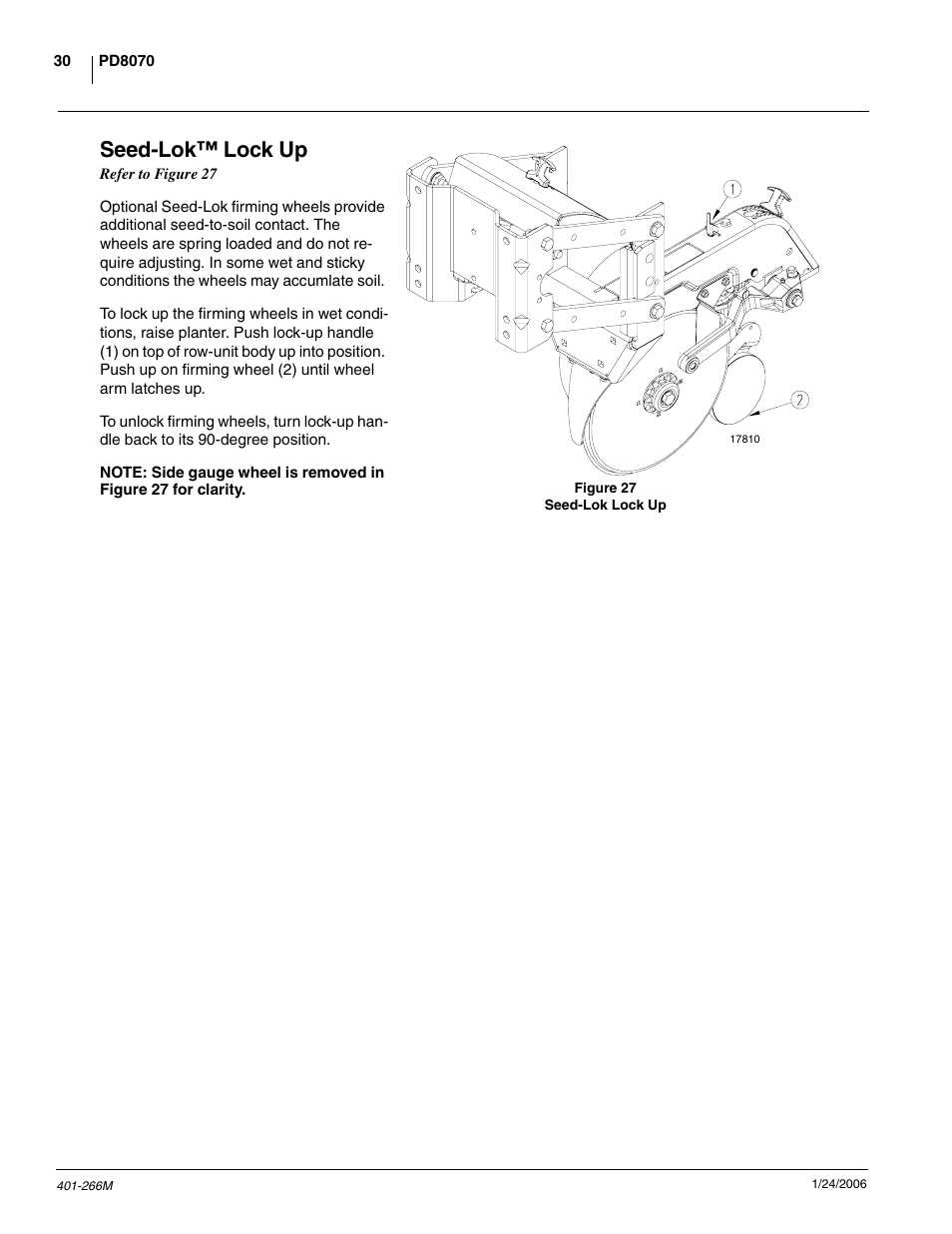 Seed-lok™ lock up | Great Plains PD8070 Operator Manual User Manual | Page 32 / 57