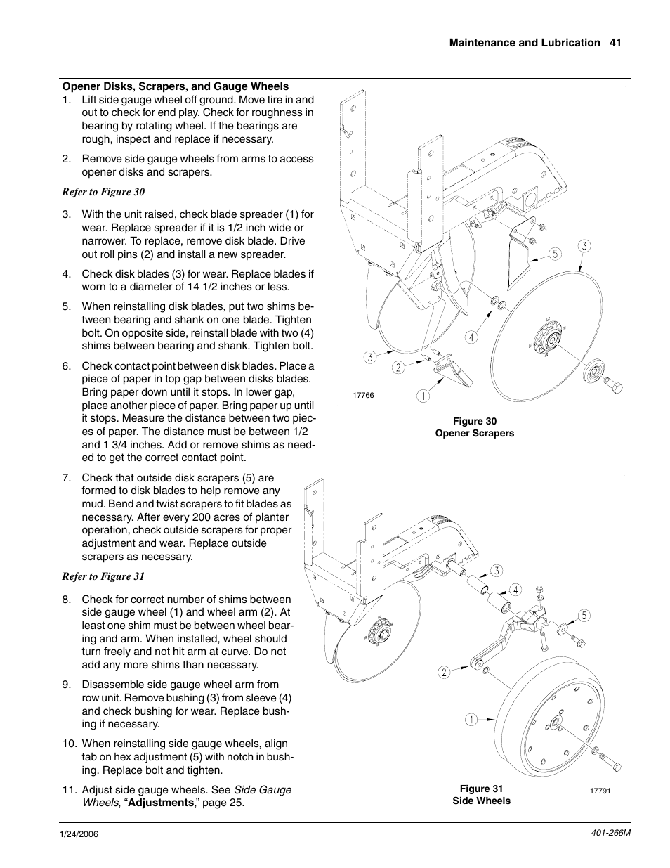 Opener disks, scrapers, gauge wheels | Great Plains PD8070 Operator Manual User Manual | Page 43 / 57