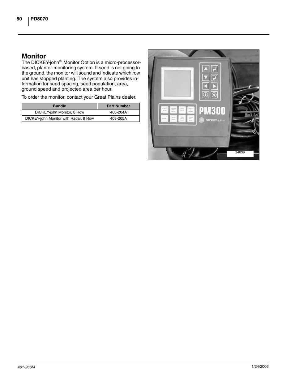 Monitor | Great Plains PD8070 Operator Manual User Manual | Page 52 / 57