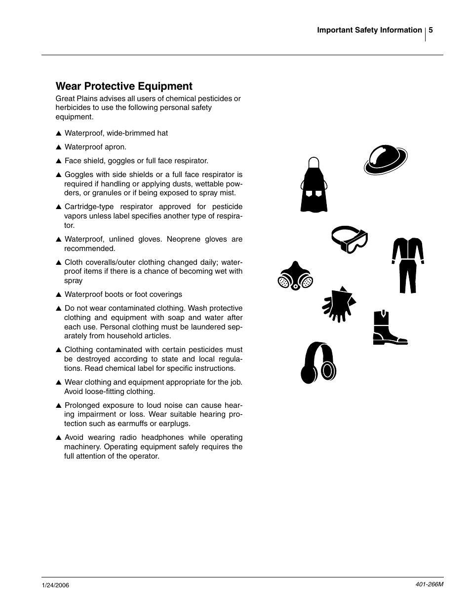 Wear protective equipment | Great Plains PD8070 Operator Manual User Manual | Page 7 / 57