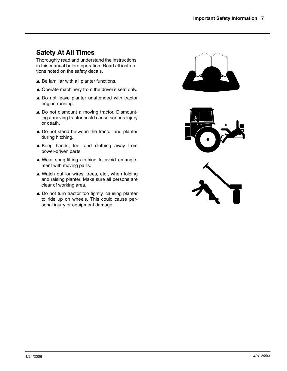 Safety at all times | Great Plains PD8070 Operator Manual User Manual | Page 9 / 57