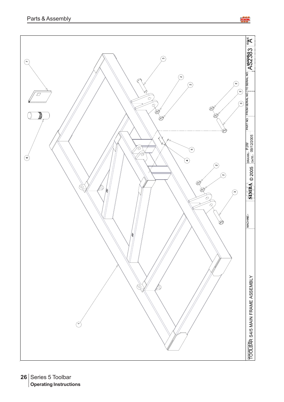 As 23 83, Series 5 toolbar, Parts & assembly | Great Plains P14222 User Manual | Page 26 / 34