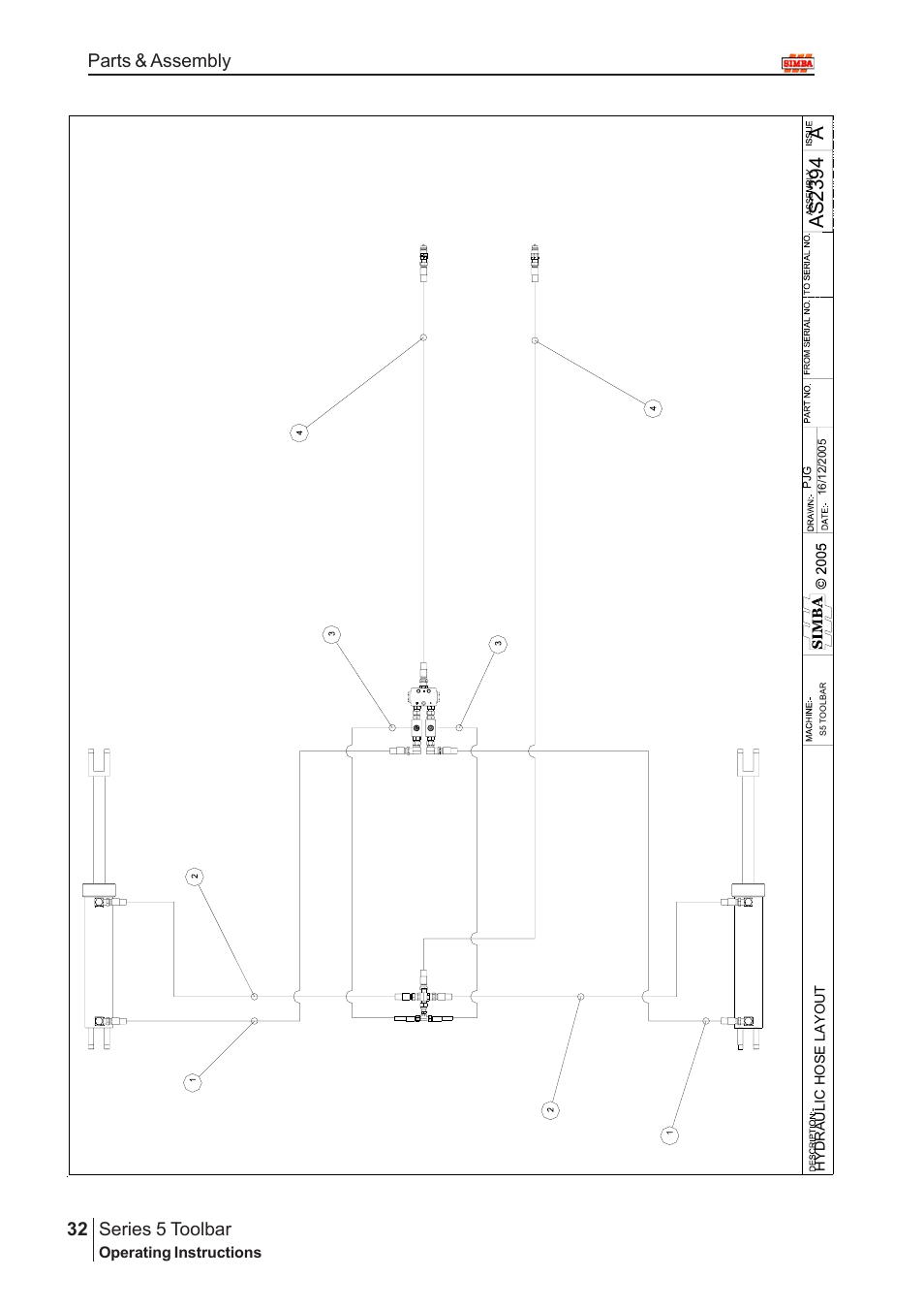 As 23 94, Series 5 toolbar, Parts & assembly | Great Plains P14222 User Manual | Page 32 / 34