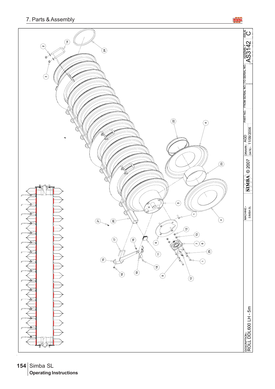 Ca s 31 42, Parts & assembly simba sl | Great Plains Simba SL 2008 Assembly Instructions User Manual | Page 120 / 156