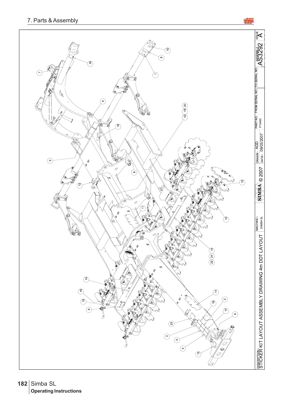 As 32 92, Parts & assembly simba sl | Great Plains Simba SL 2008 Assembly Instructions User Manual | Page 148 / 156