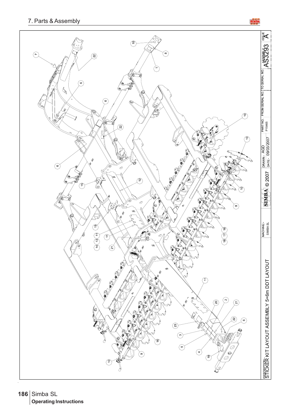 As 32 93, Parts & assembly simba sl | Great Plains Simba SL 2008 Assembly Instructions User Manual | Page 152 / 156