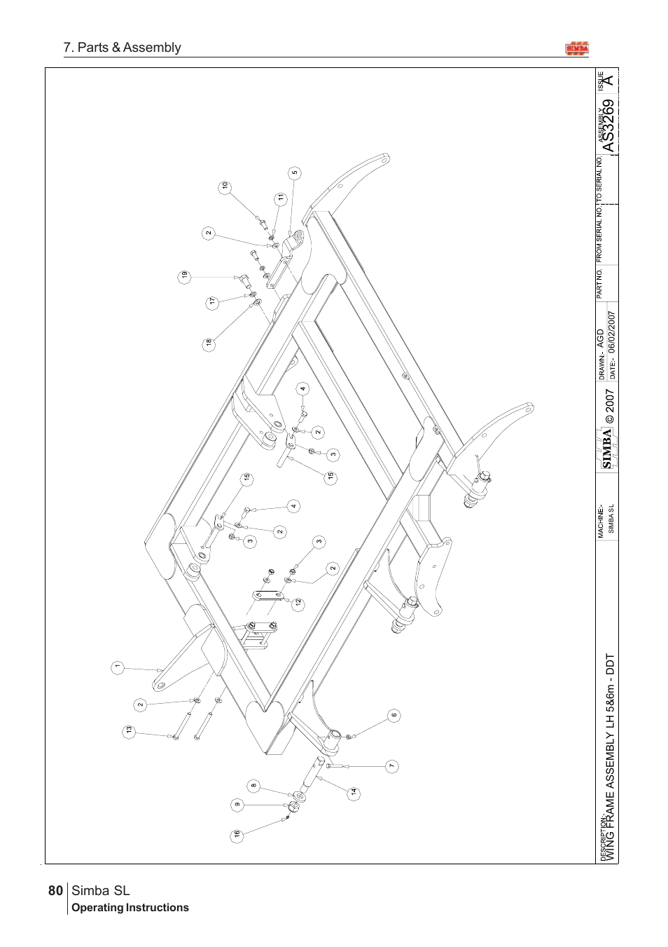 Aas 3269, Parts & assembly simba sl | Great Plains Simba SL 2008 Assembly Instructions User Manual | Page 46 / 156