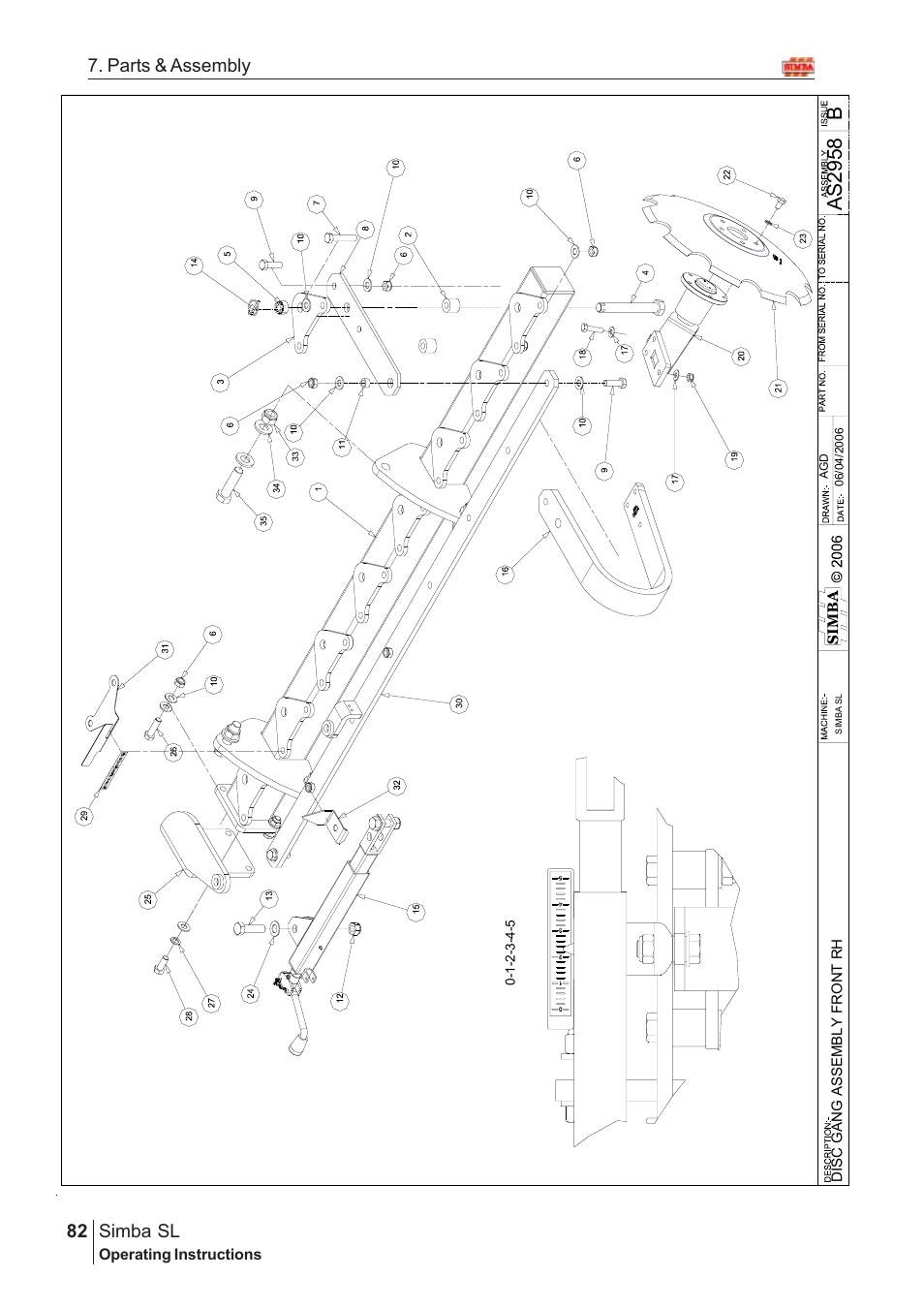Ba s 29 58, Parts & assembly simba sl | Great Plains Simba SL 2008 Assembly Instructions User Manual | Page 48 / 156