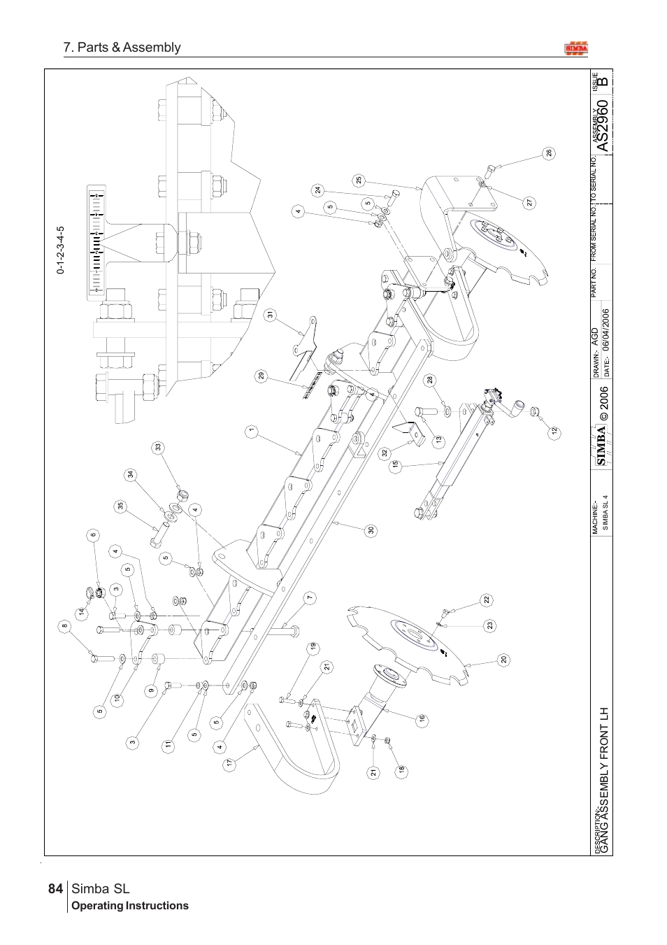 Ba s 29 60, Parts & assembly simba sl | Great Plains Simba SL 2008 Assembly Instructions User Manual | Page 50 / 156