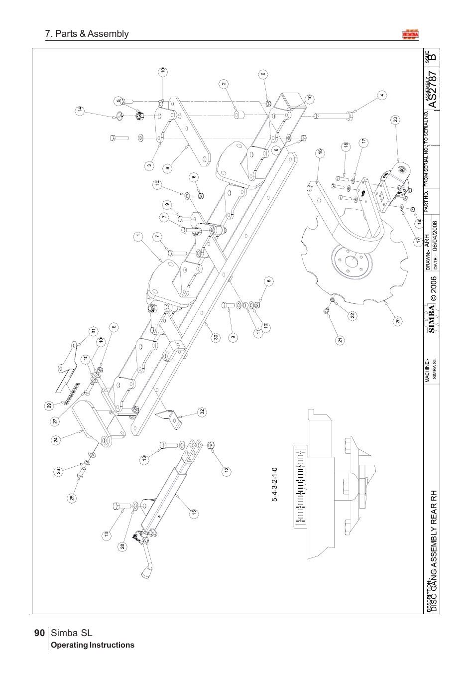 Bas 2787, Parts & assembly simba sl | Great Plains Simba SL 2008 Assembly Instructions User Manual | Page 56 / 156