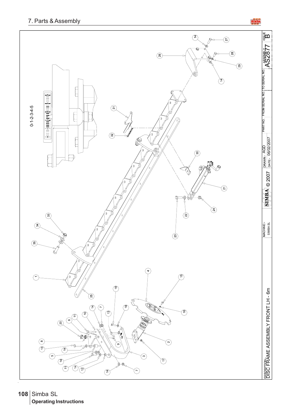 Ba s 28 77, Parts & assembly simba sl | Great Plains Simba SL 2008 Assembly Instructions User Manual | Page 74 / 156