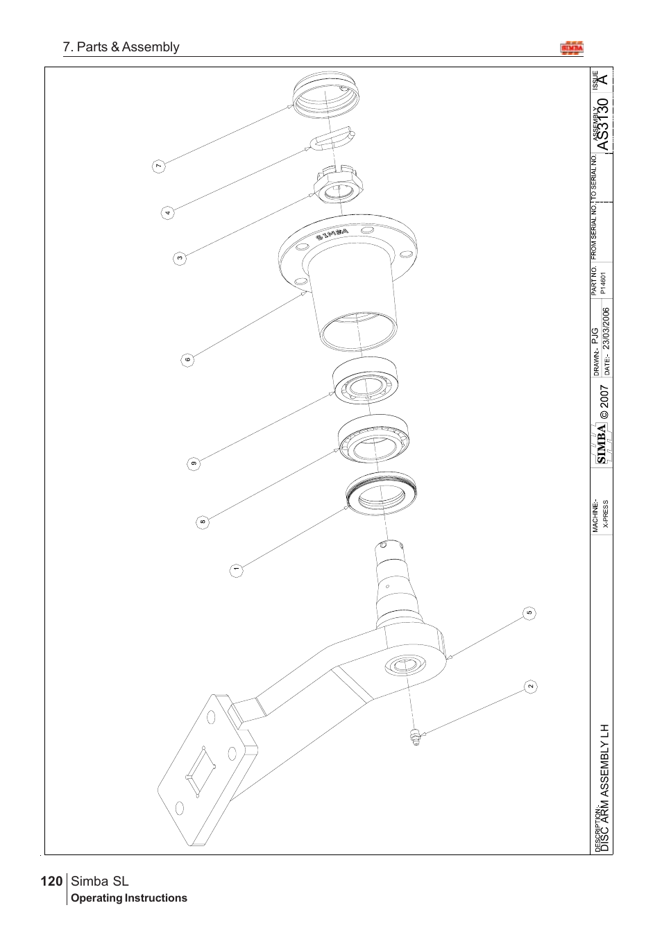 Aas 3130, Parts & assembly simba sl | Great Plains Simba SL 2008 Assembly Instructions User Manual | Page 86 / 156