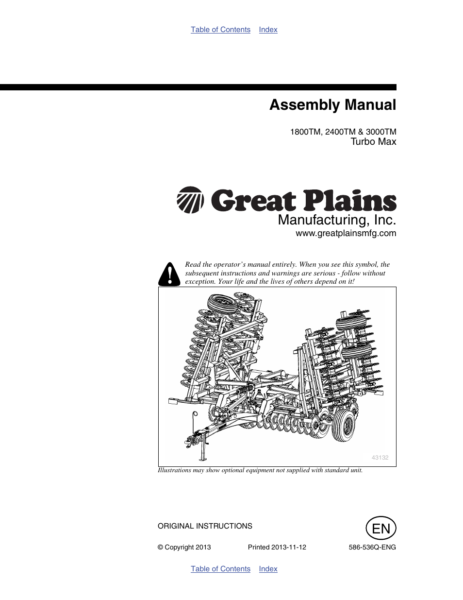 Great Plains 3000TM Assembly Manual User Manual | 64 pages