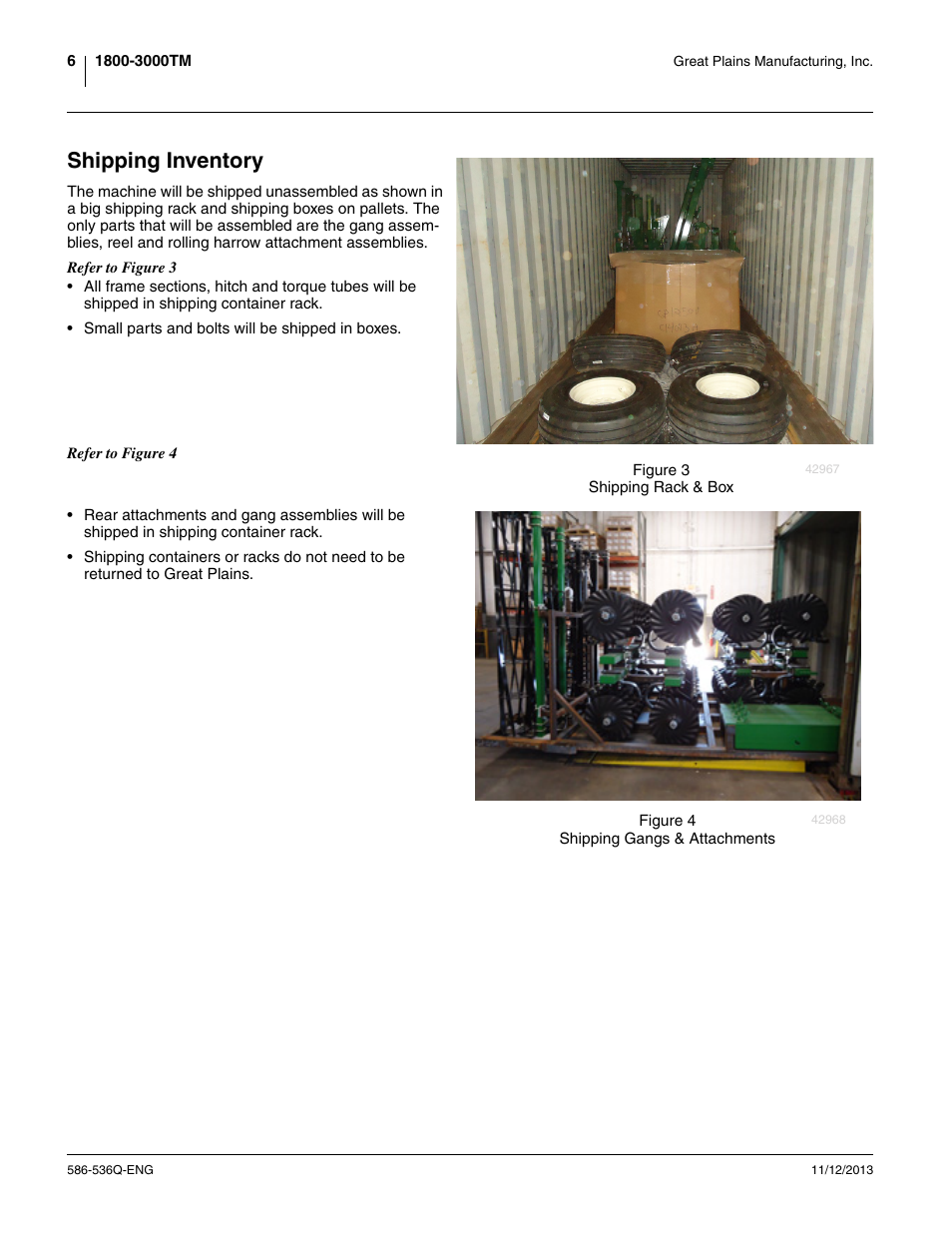 Shipping inventory | Great Plains 3000TM Assembly Manual User Manual | Page 10 / 64