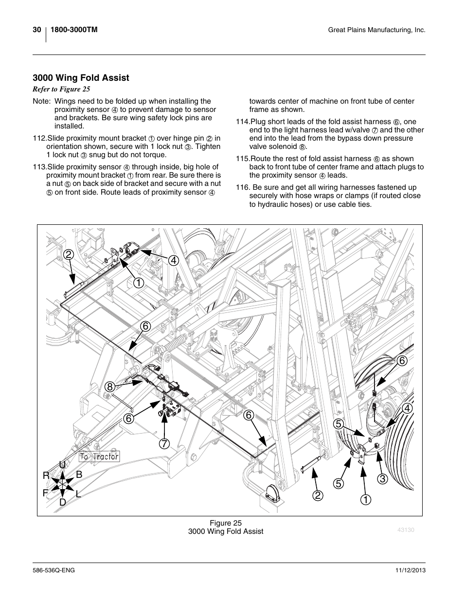 3000 wing fold assist | Great Plains 3000TM Assembly Manual User Manual | Page 34 / 64