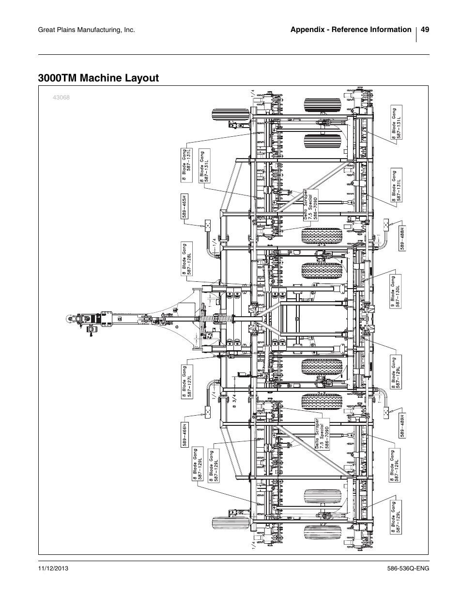 3000tm machine layout | Great Plains 3000TM Assembly Manual User Manual | Page 53 / 64