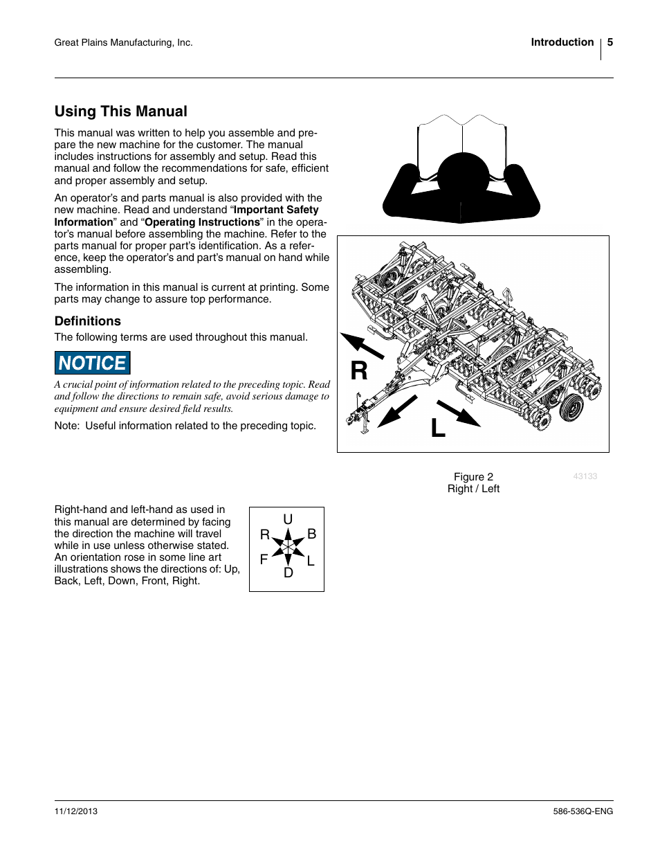 Using this manual, Definitions | Great Plains 3000TM Assembly Manual User Manual | Page 9 / 64
