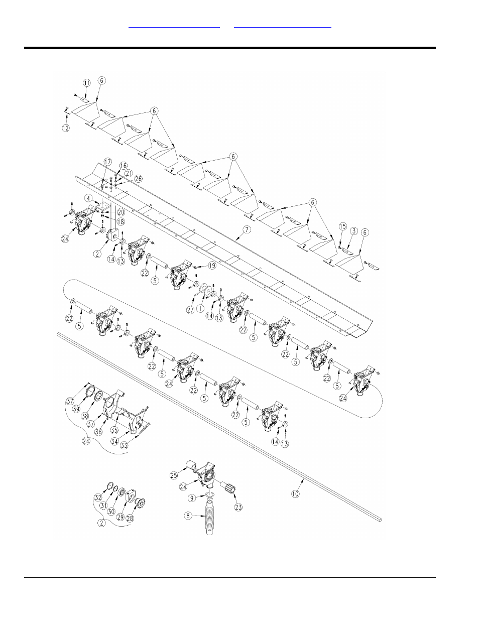 Metering system, 20ft feeder cup channel (lh 10") | Great Plains 2525F Parts Manual User Manual | Page 64 / 168