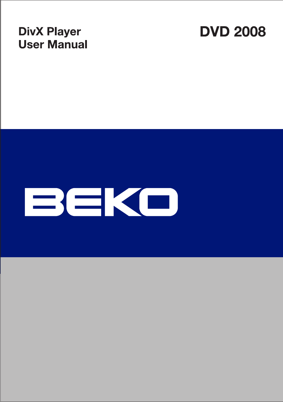 Beko DVD 2008 User Manual | 27 pages