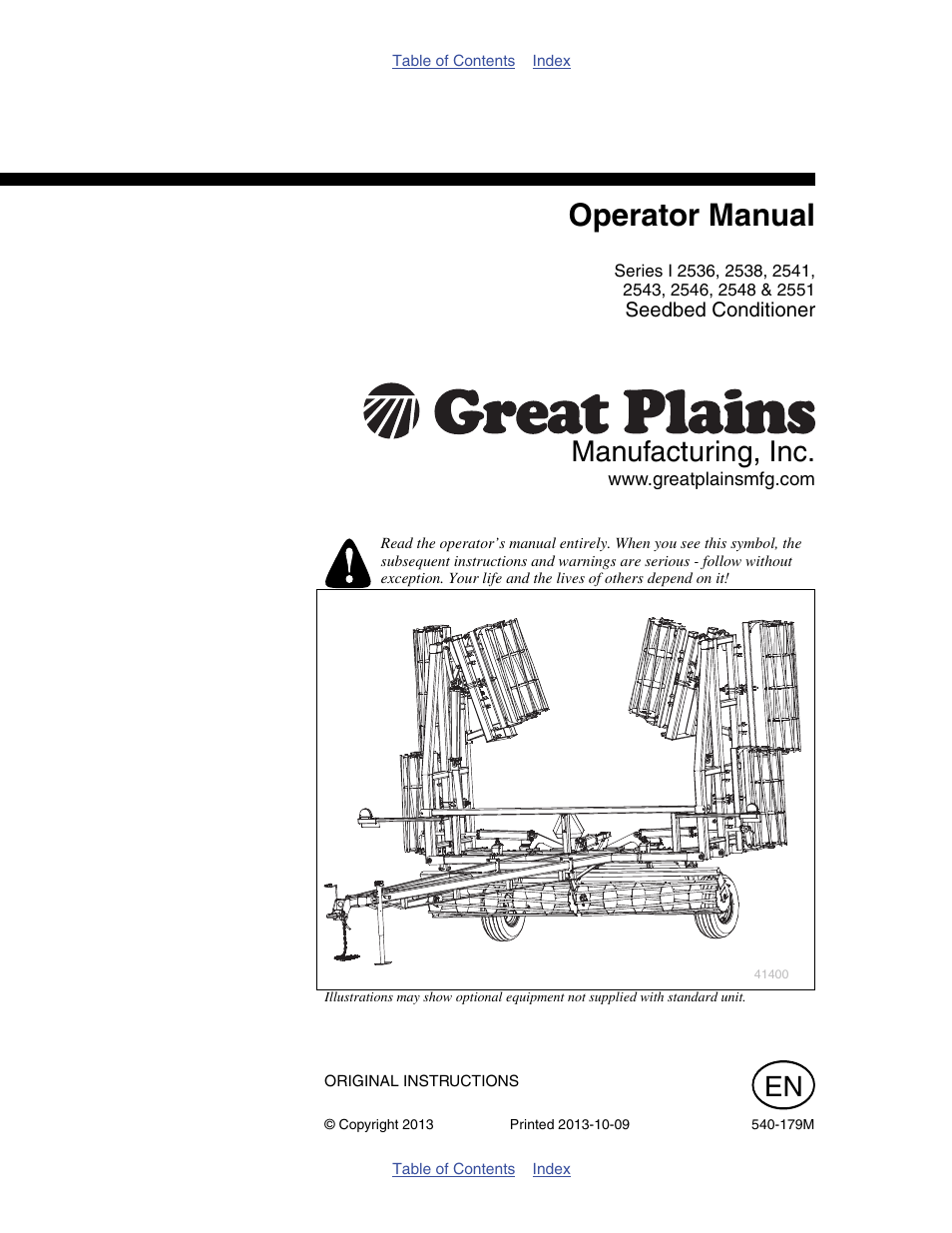 Great Plains 2551SC Operator Manual User Manual | 32 pages