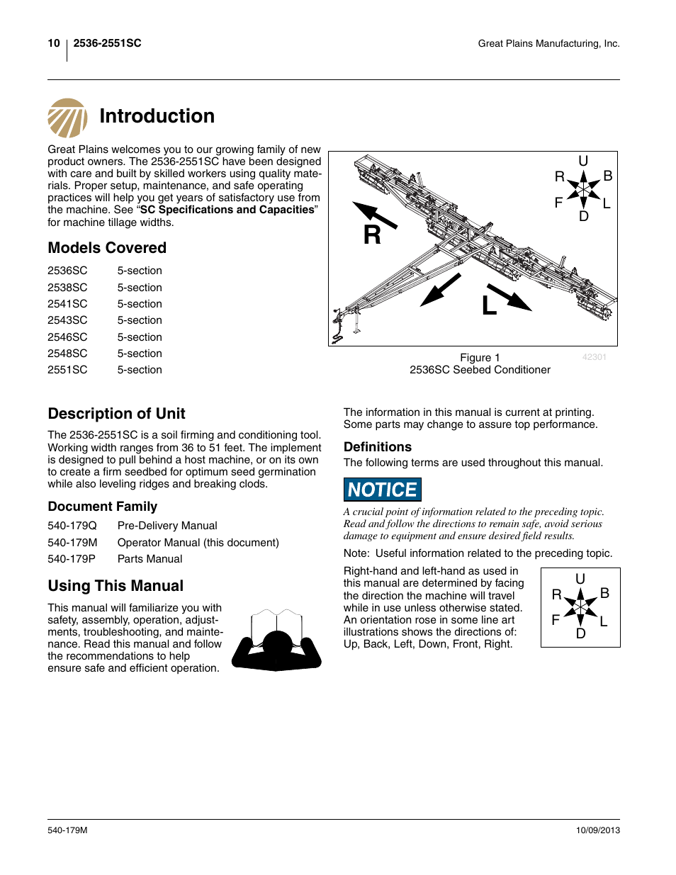 Introduction, Models covered, Description of unit | Document family, Using this manual, Definitions, Introduction models covered description of unit, Models covered description of unit | Great Plains 2551SC Operator Manual User Manual | Page 14 / 32