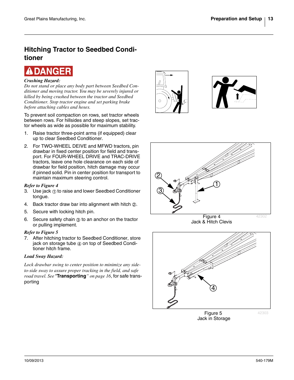 Hitching tractor to seedbed conditioner, Hitching tractor to seedbed condi- tioner | Great Plains 2551SC Operator Manual User Manual | Page 17 / 32