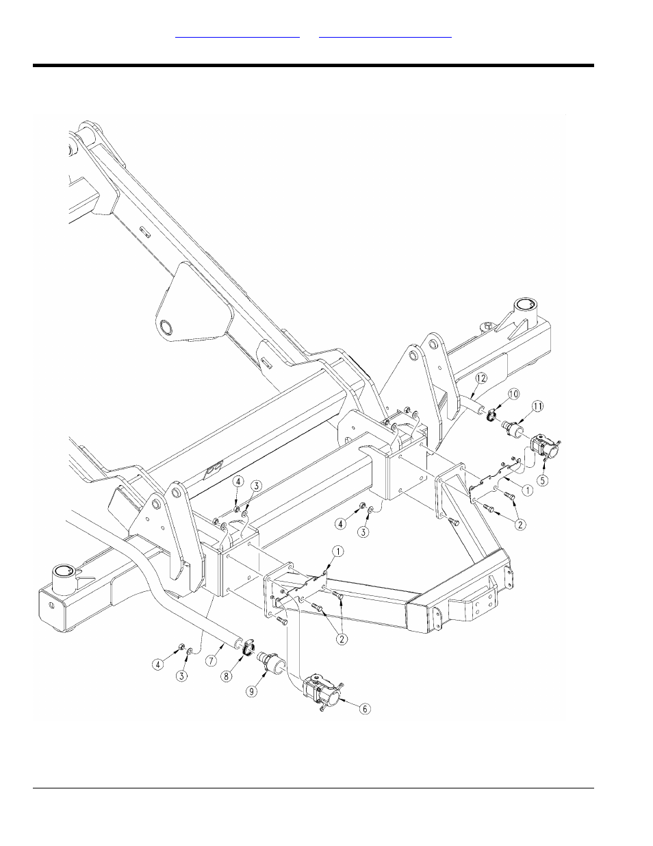 Rear fertilizer plumbing mount | Great Plains YP3025 Parts Manual User Manual | Page 214 / 232