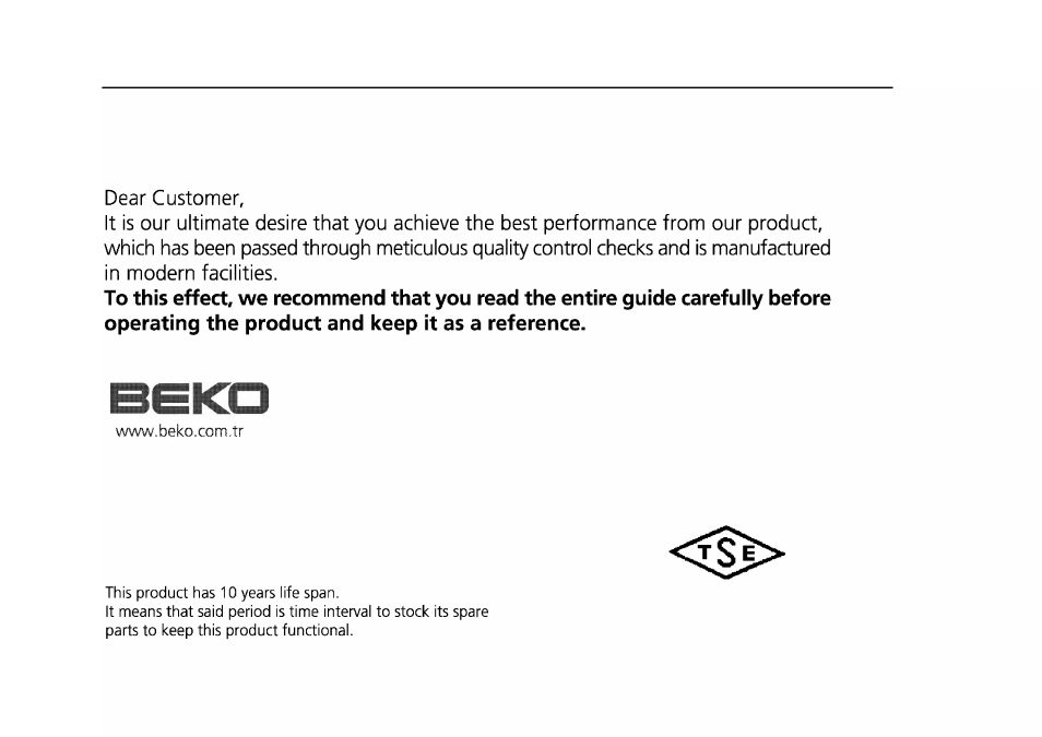 Bsko | Beko D 6623 T User Manual | Page 3 / 25