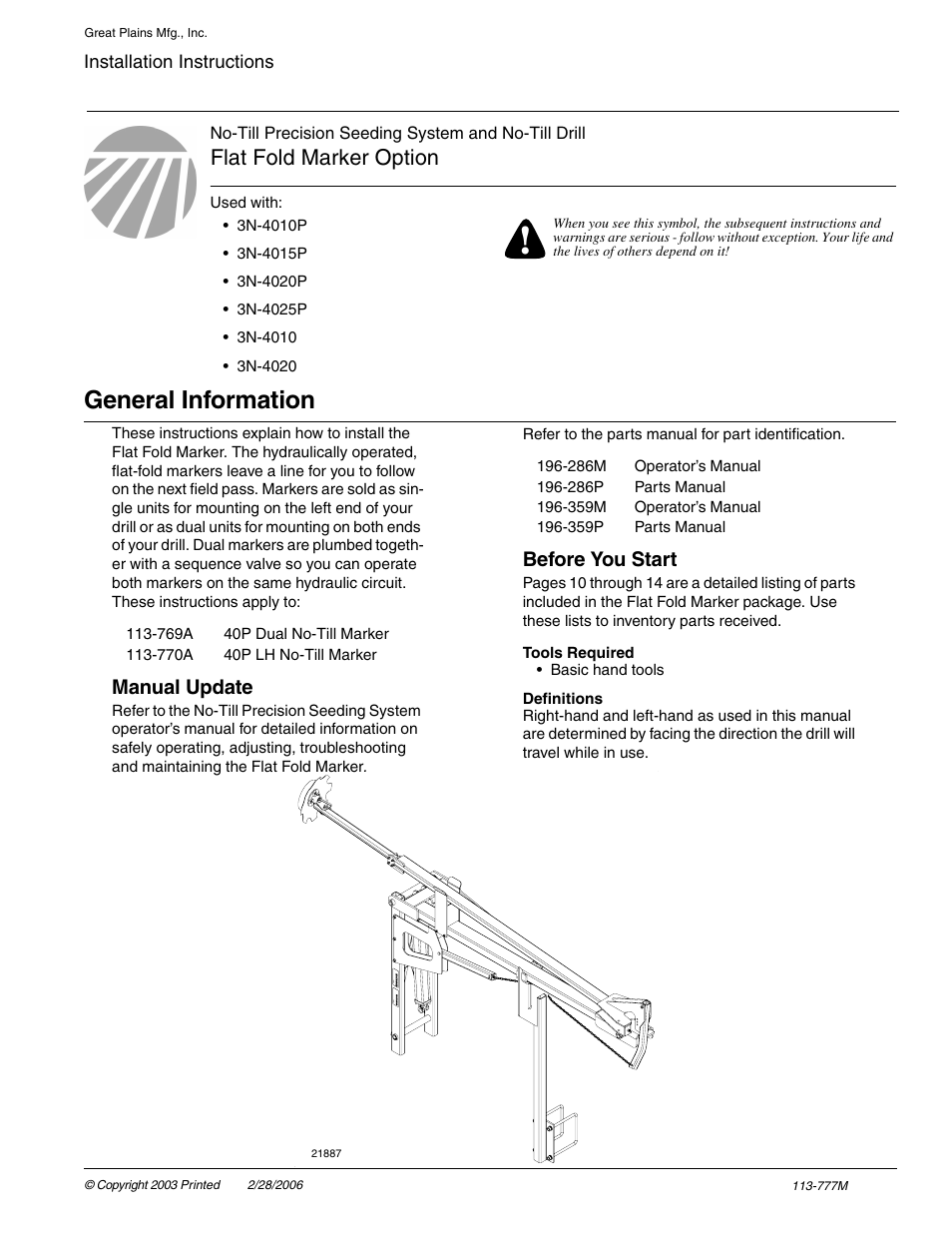 Great Plains 3N-4020 Assembly Instructions User Manual | 15 pages